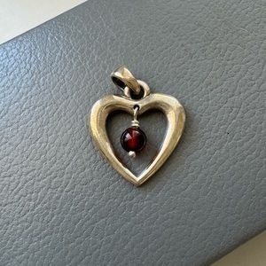 James Avery Sterling Silver Garnet Bead Charm